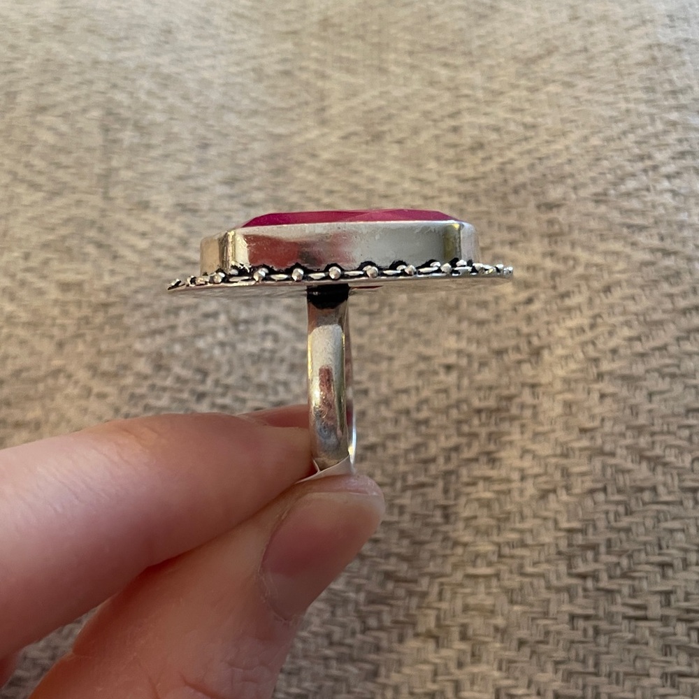 Sterling Silver Ruby Ring - image 4